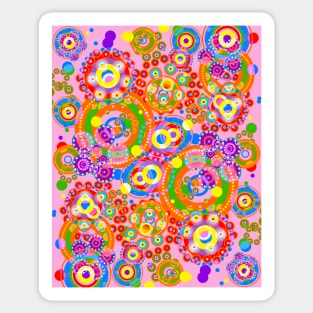 Psychedelic Trippy Abstract black light Art Sticker